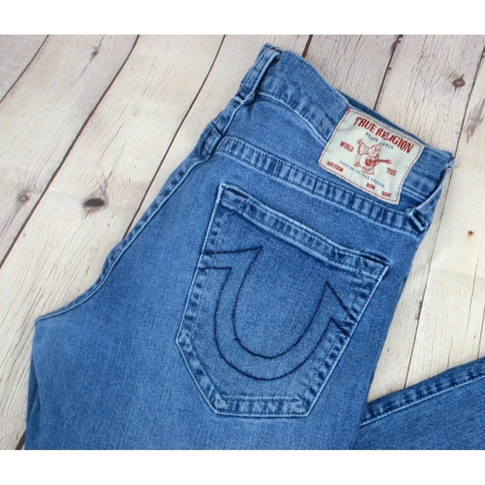 TRUE RELIGION Men's Ricky Relaxed Straight Jeans SIZE 34/33 Medium Wash